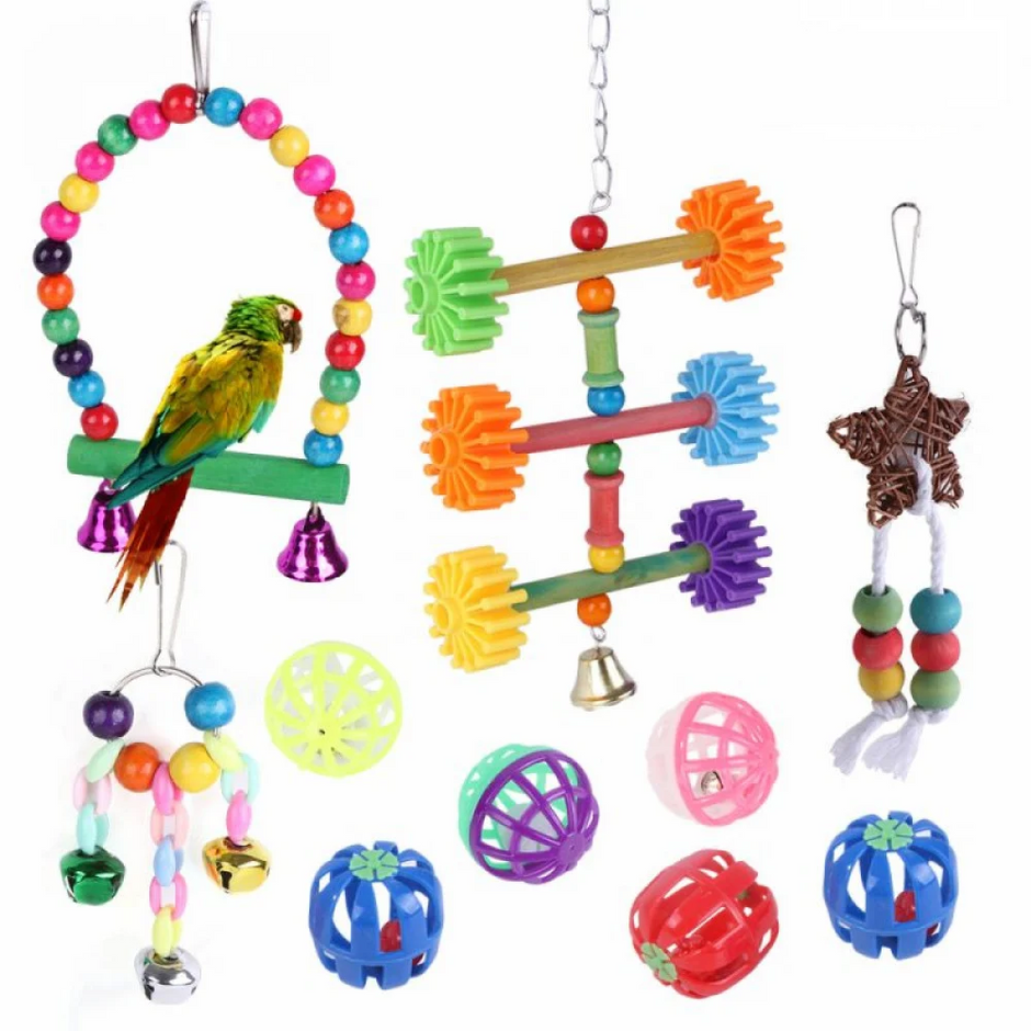 Parrot Toy with Calcium Block – Colorsofbirds
