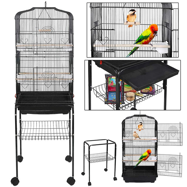 Bird Cage with Rolling Stand 59.3 For Medium Birds